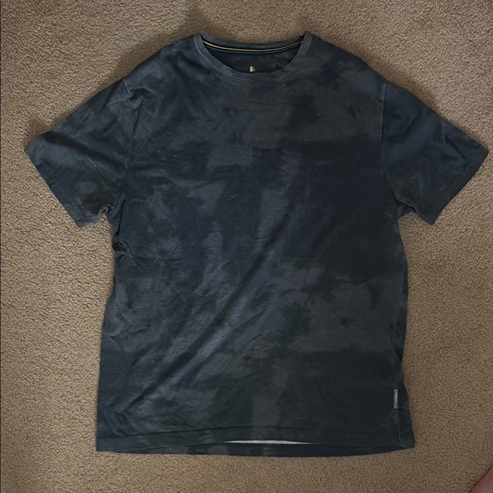 Black Design Short Sleeve Crew Neck Tee
